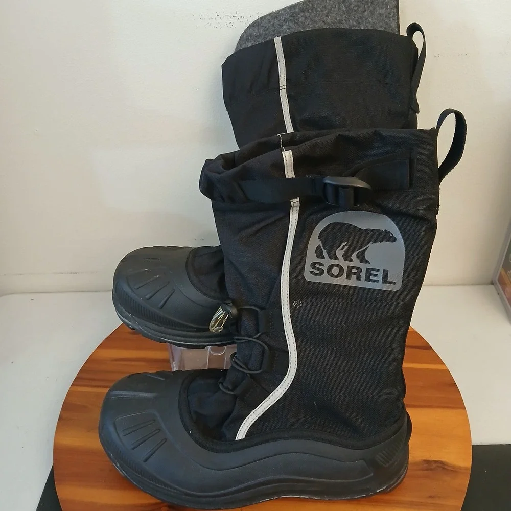 Sorel Alpha Pac Mens 8 Black Waterproof Insulated Boots NM1485-010